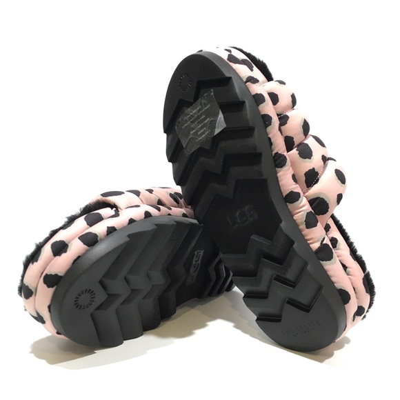 UGG MAXI SLIDE CHEETAH PRINT PLATFORM SANDAL / SLIPPER -PINK -WOMEN US 8 -NEW - Picture 7 of 7
